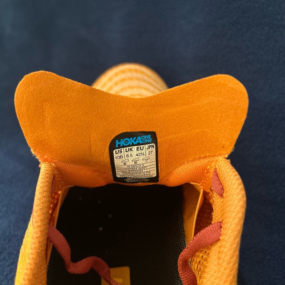 Hoka One One Orange Athletic Shoes - Picture 2 of 3